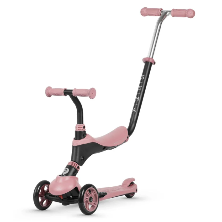 Самокат триколісний дитячий 5 в 1 Sema Pink
