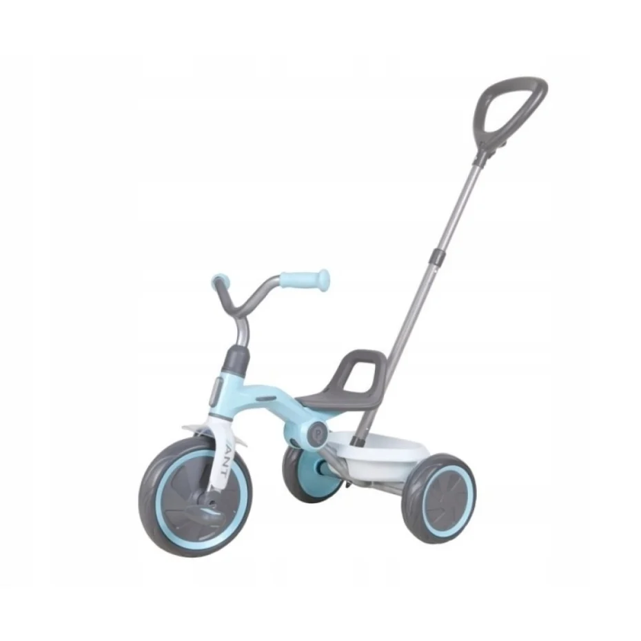 Велосипед складаний триколісний дитячий із батьківською ручкою Ant+ LightBlue