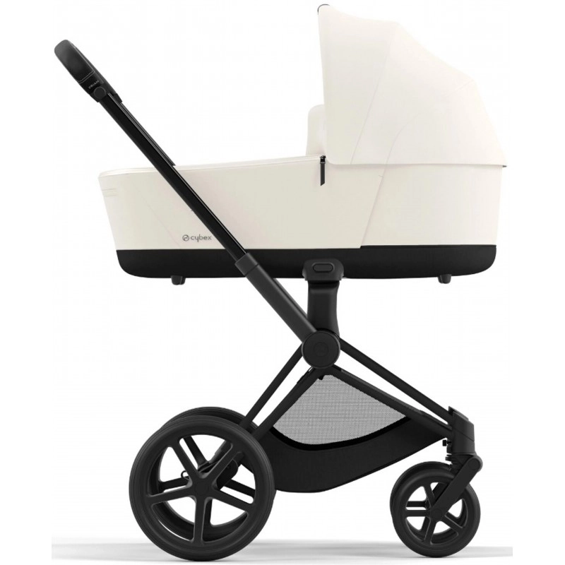 Коляска Cybex Priam 4.0 шасі Matt Black + люлька Off White