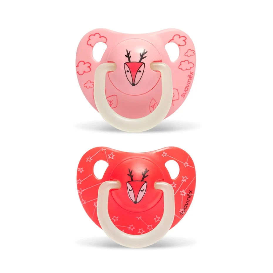 Пустушки анатомічні (набір: 2 шт), 6-18 місяців, нічна Оленятко