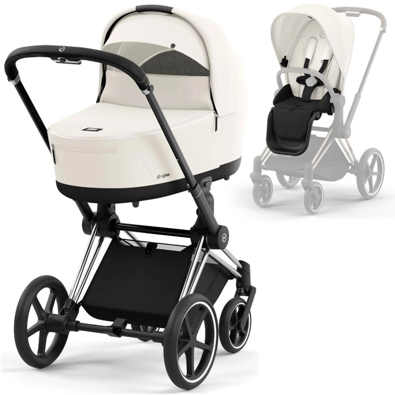 Cybex Priam 4.0 коляска 2 в 1 Off White шасі Chrome Black