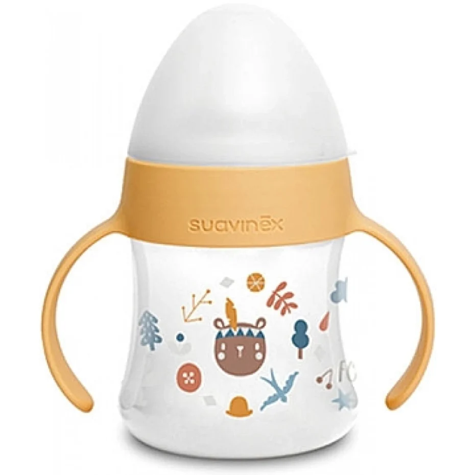 Чашка з силіконовим носиком, 150 мл,+4 місяці, "Лісові історії"/жовта