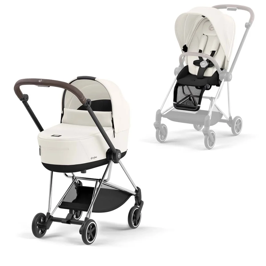 Cybex Mios 4.0 коляска 2 в 1 Off White шасі Chrome Brown