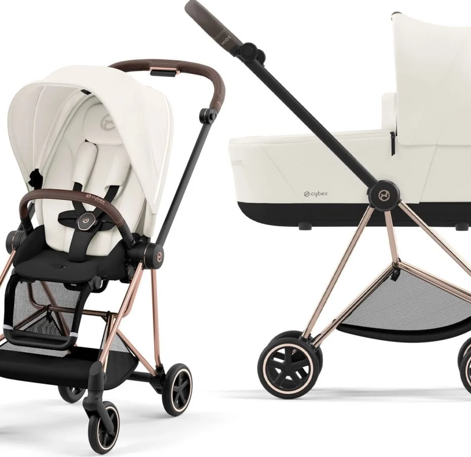 Cybex Mios 4.0 коляска 2 в 1 Off White шасі Rosegold