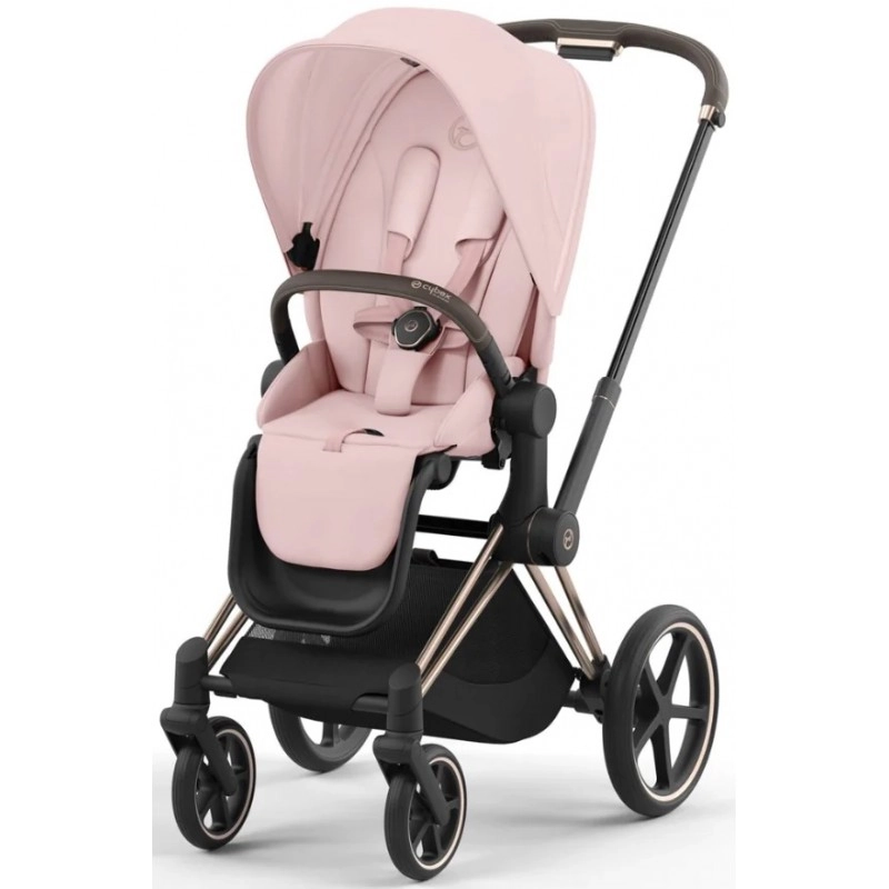 Прогулянкова коляска Cybex Priam 4.0 Peach Pink шасі Rosegold