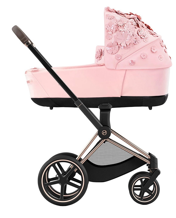 Коляска Cybex Priam 4.0 шасі Rosegold + люлька Simply Flowers Pink
