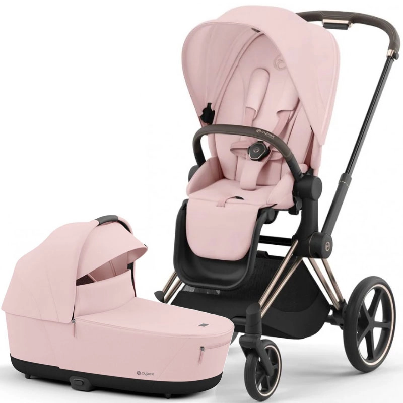 Cybex Priam 4.0 коляска 2 в 1 Peach Pink y шасі Rosegold