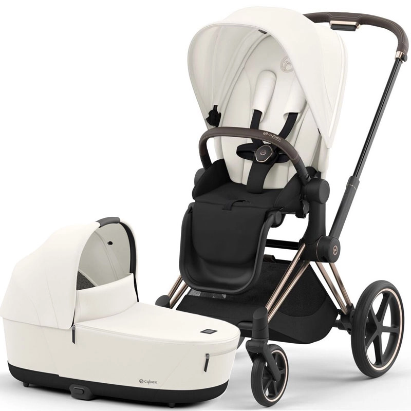 Cybex Priam 4.0 коляска 2 в 1 Off White шасі Rosegold