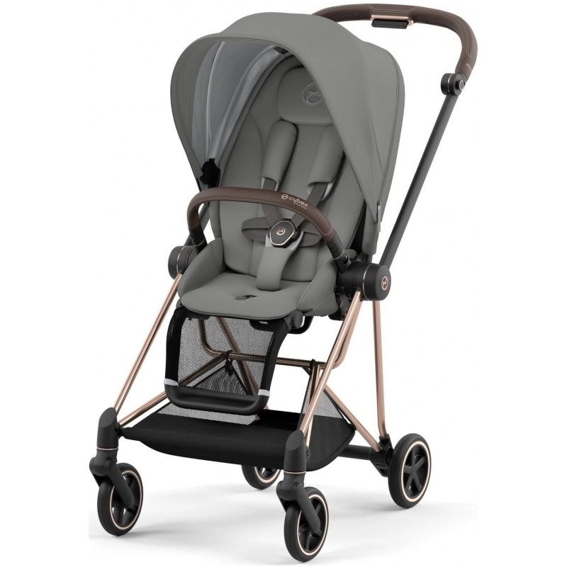 Прогулянкова коляска Cybex Mios 4.0 Mirage Grey шасі Rosegold