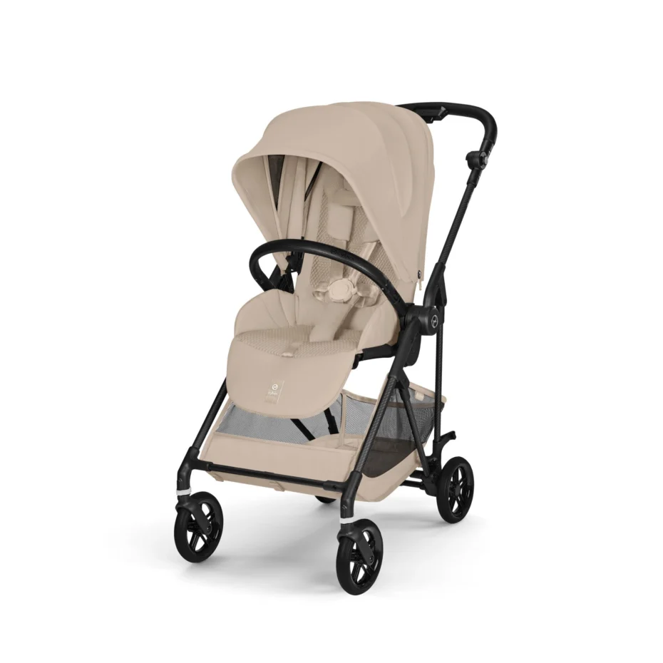 Коляска Melio Carbon Almond Beige (з бампером)